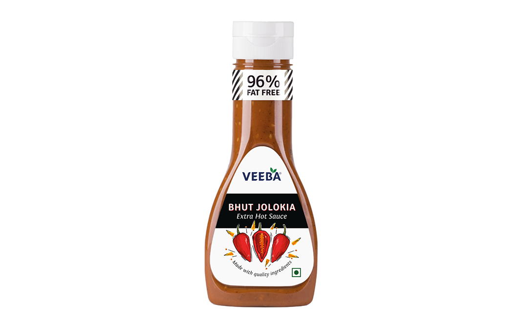 Veeba Bhut Jolokia Extra Hot Sauce   Plastic Bottle  300 grams